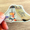 Sticker Foxy tales glitter vaatwasserproof