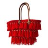 Straw Beach Bag with Pom Poms, Handmade French Market Tote, Boho Woven Basket Bag, Summer Beach Tote, Unique Gift for Her
