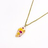 Subtiele Ketting met Facet Hanger Gevuld met Echt Gipskruid uit Den Haag (Fleur de Soleil)