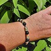 Taurus: stoere armband (m/v) met aquaterra jaspis en basalt