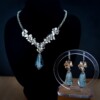 tijdloze romantiek & Koninklijke Allure, luxe sieradenset met dichroic glas lampwork kralen