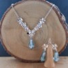 tijdloze romantiek & Koninklijke Allure, luxe sieradenset met dichroic glas lampwork kralen