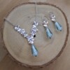 tijdloze romantiek & Koninklijke Allure, luxe sieradenset met dichroic glas lampwork kralen