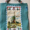 Totebag met geborduurde molen en Barbapa voering