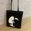 Totebag met Yin Yang kat