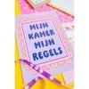 Tweezijdige poster A4 – Mijn kamer mijn regels/rommel