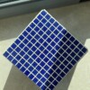 Unieke handgemaakte bijzettafel blauw - 25x25cm