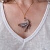 Unieke statement halsketting - Handgemaakte hanger - artistiek juweel voor haar -