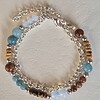 Zilveren armband edelstenen en jassaron | Aurora