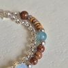Zilveren armband edelstenen en jassaron | Aurora