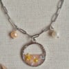 Zilveren schakelketting met opvallende bedel | Coral