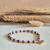 Zomerse armband met tijgeroog en schelpbedel | Shell