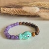 Zomerse turquoise vissen armband met edelstenen