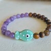 Zomerse turquoise vissen armband met edelstenen