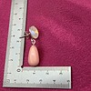 925 zilveren oorbellen met zalmroze kristalparel hanger