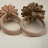 Cadeauset 5x elastieken bloemen in 3D vaas | rond- diverse kleuren)