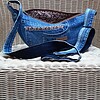 Denim slingbag / crossbodybag donker