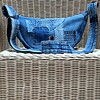 Denim slingbag / crossbodybag donker