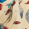 Dubbelzijdige tas met vis en vissen design, 'Love Fishing' tote bag