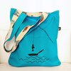 Dubbelzijdige tas met vis en vissen design, 'Love Fishing' tote bag
