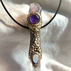 Fairy ketting Vera Cruz amethist, laserkwarts en regenboog maansteen
