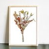 Flower Bouquet – botanische poster met droogbloemen