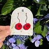 Gehaakte Klaproos Oorbellen – Handgemaakte Rode Bloemen