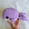 Gehaakte lila walvis knuffel