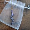 Handgemaakte paars zwarte hanger - speciale halsketting - geschenk verjaardag vriendin - slechts 1 exemplaar
