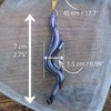 Handgemaakte paars zwarte hanger - speciale halsketting - geschenk verjaardag vriendin - slechts 1 exemplaar