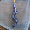 Handgemaakte paars zwarte hanger - speciale halsketting - geschenk verjaardag vriendin - slechts 1 exemplaar