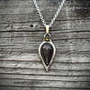 Handgemaakte zilveren hanger met Zilver Obsidiaan & Citrien