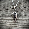 Handgemaakte zilveren hanger met Zilver Obsidiaan & Citrien