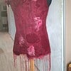 Handgevilt rood vest – uniek draagbaar kunstwerk