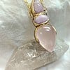 Ketting met kunziet en rozenkwarts