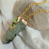 Ketting met prehniet en peridoot