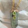 Ketting met prehniet en peridoot