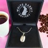Koffieboon hanger - 24 karaat goud verguld - Echte koffieboon