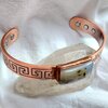 Koper-/magneet armband met dendriet opaal