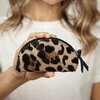 Leren sleuteletui met panterprint