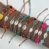 Macrame enkelbandje lichtblauw