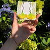Micro gehaakte ginkgoblad oorbellen