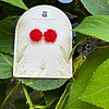 Micro gehaakte rode roos stekers