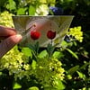 Micro gehaakte rode tulp oorbellen