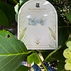 Microgehaakte Hortensia Oorknopjes