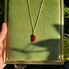 Miniatuur gehaakte chili ketting