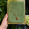 Miniatuur gehaakte chili ketting