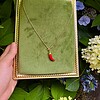 Miniatuur gehaakte chili ketting