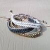 Natuurlijke armband van Tsjechische glaskralen & schuifknoop