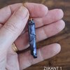 Paars zwarte hanger - speciaal juweel - slechts één exemplaar - geschenk verjaardag vriendin - handgemaakte halsketting